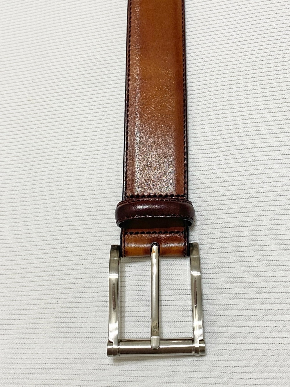 Magnanni Spain Cognac Brown Leather Men's Belt - Picture 3 of 5